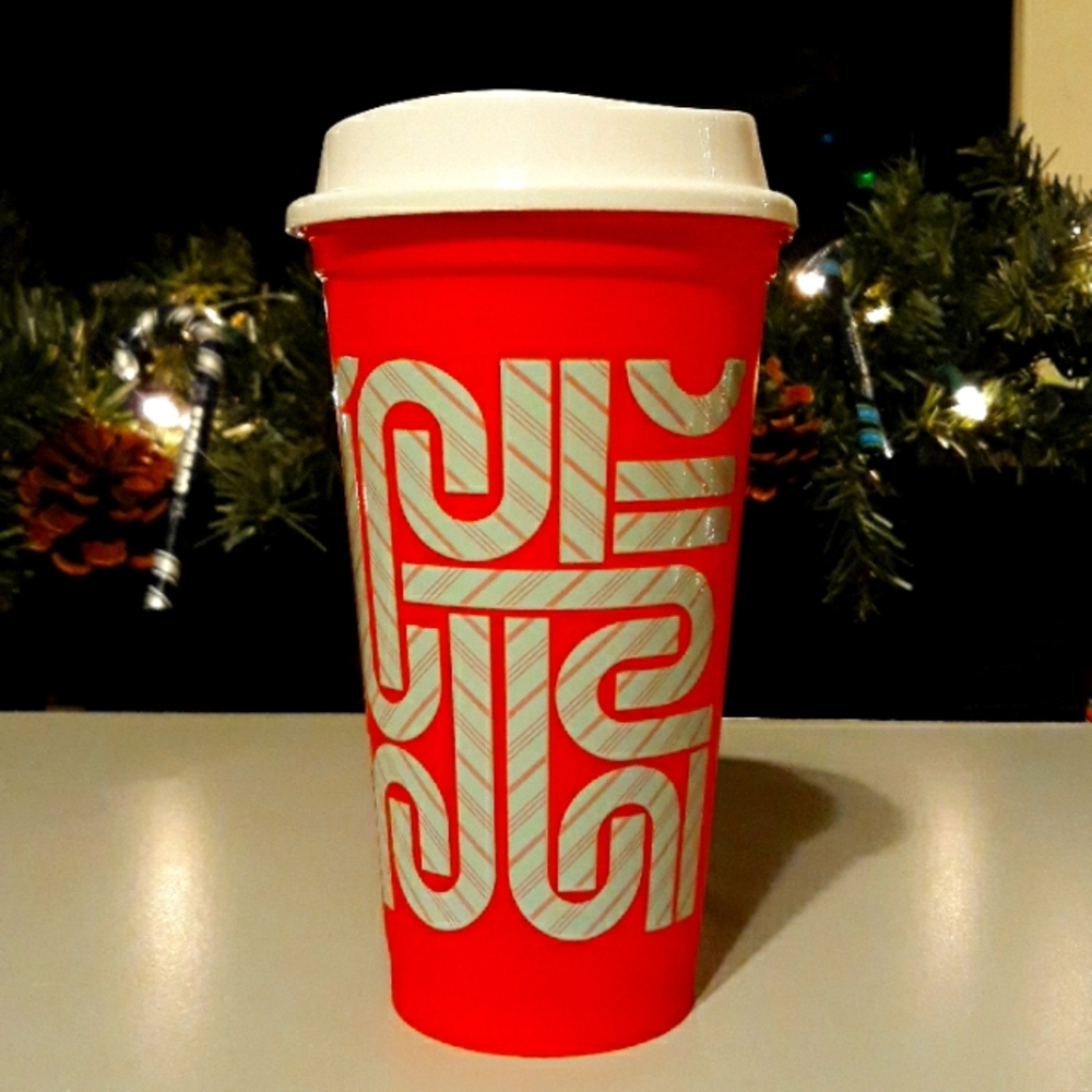 Starbucks candy cane holiday color changing cup nwt